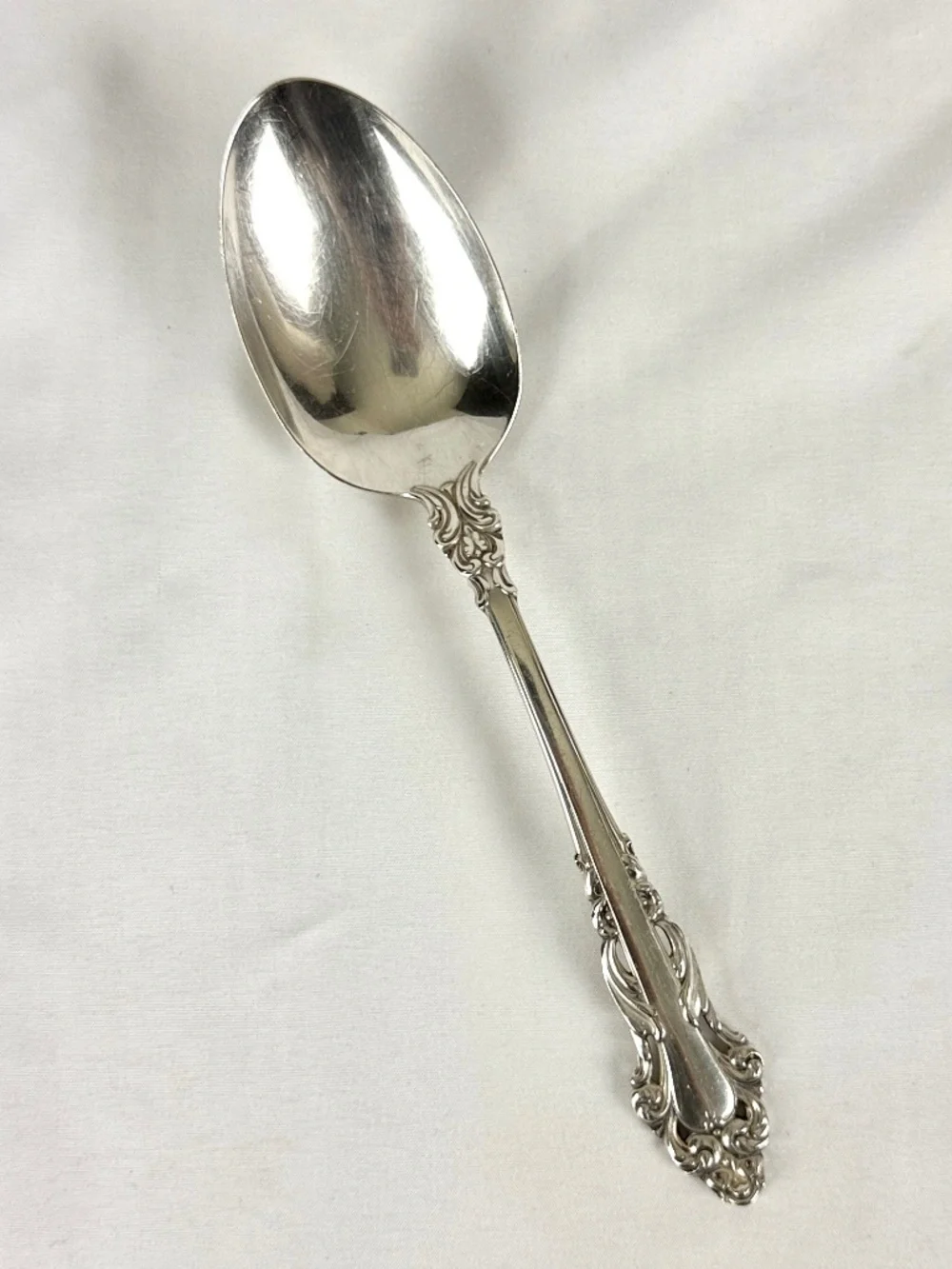 Vtg 1970s Reed and Barton Sterling Silver Grande Renaissance Large Serving Spoon